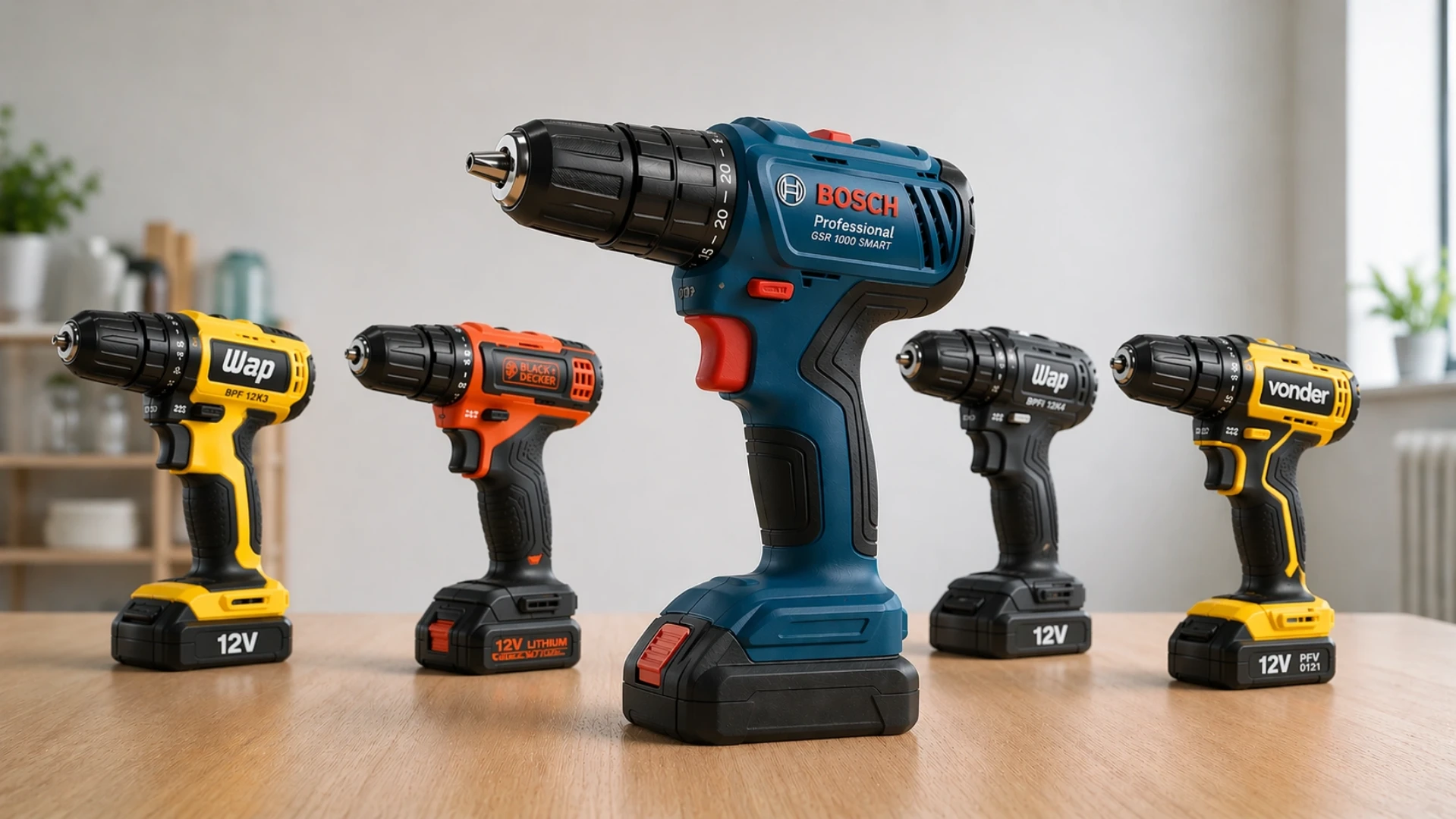 melhores parafusadeiras para uso doméstico em 2026 com modelos Bosch WAP Vonder e Black Decker em comparativo