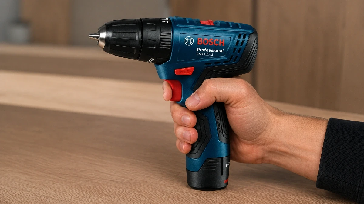 Parafusadeira Bosch GSB 120-LI 12V azul — impacto abaixo de 1,1 kg e recarga rápida