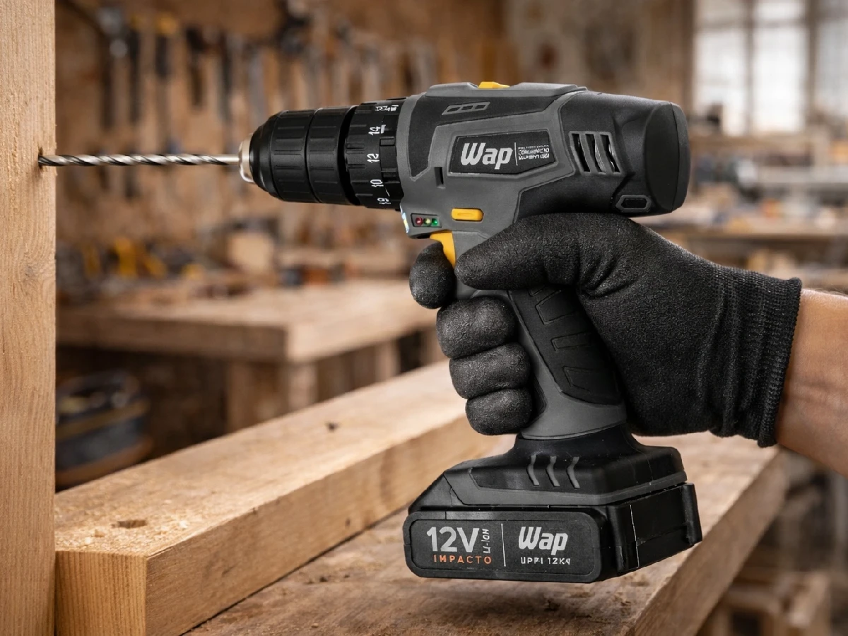 Parafusadeira WAP BPFI 12K4 12V com impacto custo-benefício