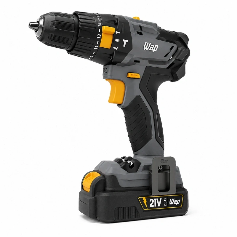 Parafusadeira WAP K21 ID01 21V com impacto — 1,1 kg e formato compacto 21 cm