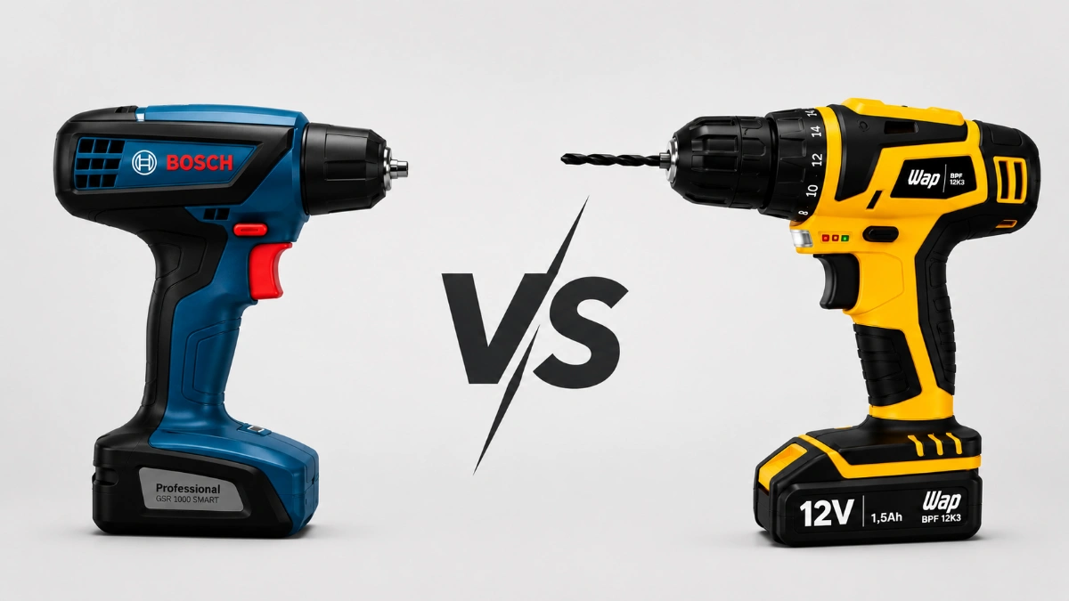 Bosch GSR 1000 Smart vs WAP BPF 12K3 — Comparativo 2026 Bosch GSR 1000 Smart vs WAP BPF 12K3 — comparativo completo entre as duas parafusadeiras 12V mais vendidas do Brasil