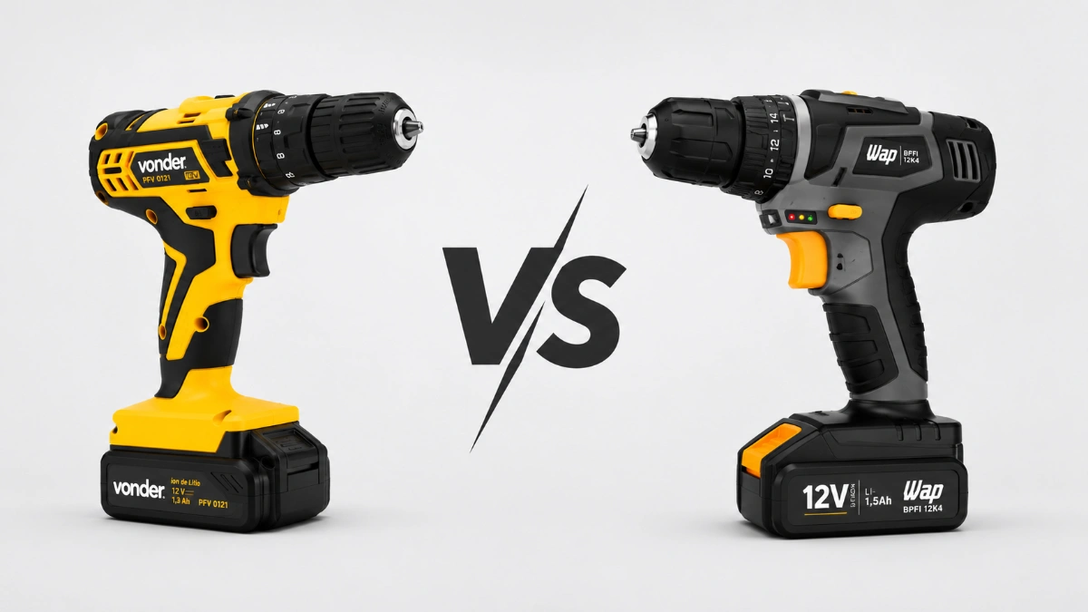 Vonder PFV012I vs WAP BPFI 12K4 — Comparativo 2026 Vonder PFV012I vs WAP BPFI 12K4 — comparativo completo entre as duas 12V com impacto mais pesquisadas